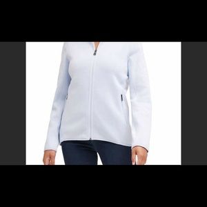 NEW Andrew Marc Fleece jacket with Hood Size L